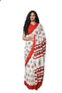 Jalther Handicrafts Women'S Ikat Hand Block Print Jaipuri Cotton Mulmul Saree